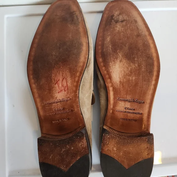 Zegna - L'asola Suede Loafers - Neutrals - Picture 8 of 8